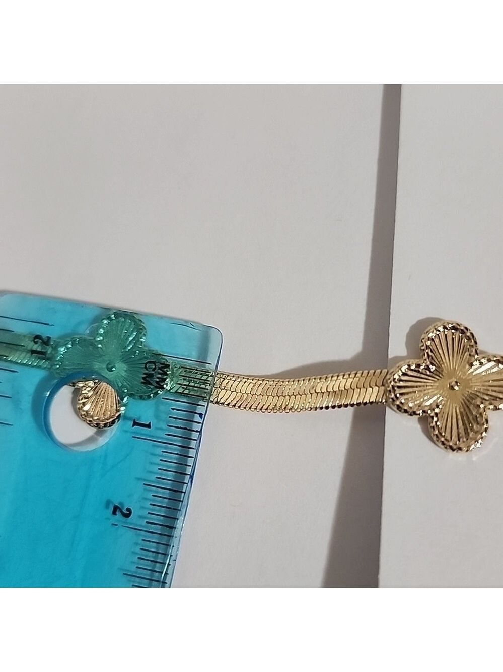 Brand New Brazilian 18k Gold Filled 3 Clover Bracelet - Picture 6 of 6